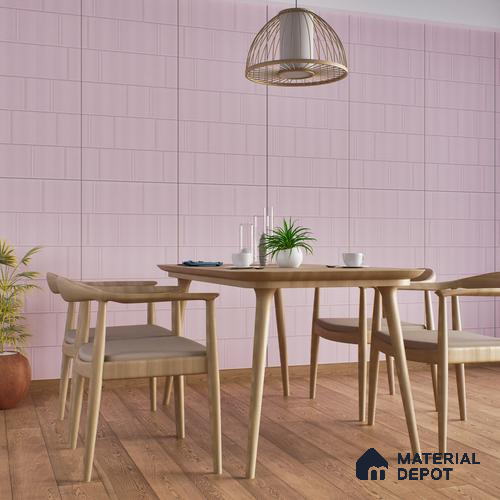 TL 00693 E Radiant Rosy Series Pattern 2 Pink Matte Finish 4 ft x 2 ft Full Body Vitrified Tile - 9 mm