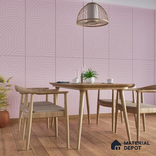 TL 00693 F Radiant Rosy Series Pattern 4 Pink Matte Finish 4 ft x 2 ft Full Body Vitrified Tile - 9 mm