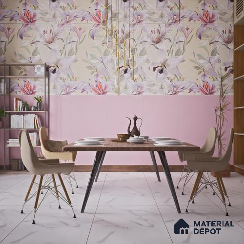 TL 00693 A Radiant Rosy Series Plain Pink Matte Finish 4 ft x 2 ft Full Body Vitrified Tile - 9 mm