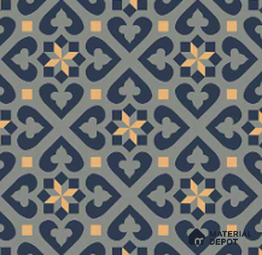 TL 00911 Rangoli Green 600 x 600 mm Matte Finish Tile | Please Expect a Slight Variation of Pattern