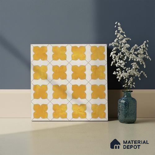 Wall & Floor Tile TL 10032 B | CRV-80 | 1 ft x 1 ft Finish Ceramic Tile - 10 mm | Suitable for Living Room, Bedroom, Bathroom & Kitchen | Please Expect a Slight Variation of Pattern