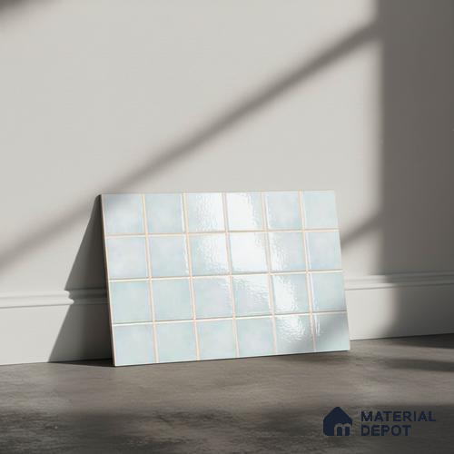 Faux Subway Wall Tile TL 01621 A Light Aquatic Blue 18 x 12 inch Glossy Finish Ceramic Tile - 6 mm