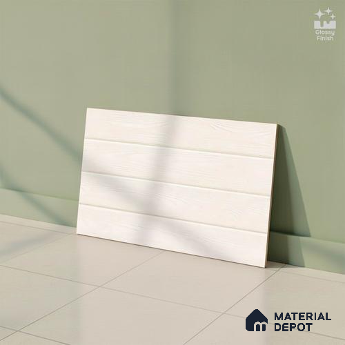 Wooden Wall Tile TL 01647 A Light Creamy Brown 18 x 12 inch Glossy Finish Ceramic Tile - 6 mm