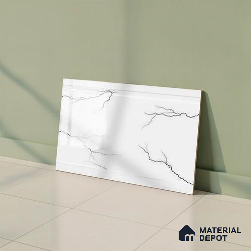 TL 01650 A Light Eggshell White 18 x 12 inch Glossy Finish Ceramic Wall Tile - 6 mm