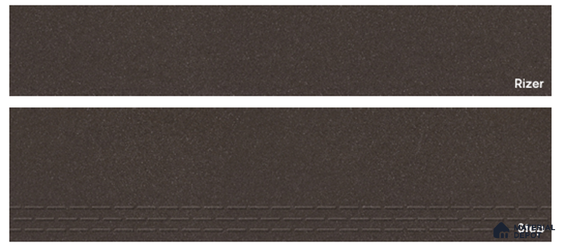 Rock Almond 1200x300 mm Step Tile Satin Matte Finish TL 07677 Vitrified Full Body - 11 mm