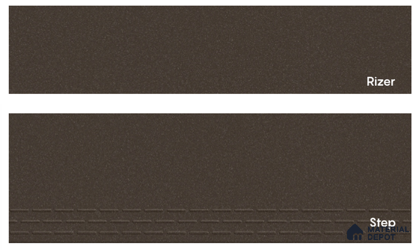 Rock Choco 900x300 Step Tile Satin Matte Finish TL 07682 B Vitrified Full Body - 10 mm