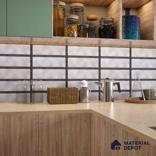 TL 03729 F Gris 300x100 mm Glossy Finish Ceramic Wall Subway Tile - 5 mm