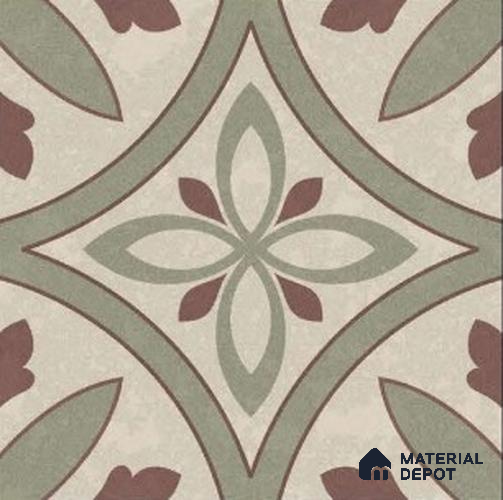 TL 04200 Aisling Green 300 x 300 mm Sugar Matte Finish Moroccan Look Vitrified Wall & Floor Tile - 9 mm | Please Expect a Slight Variation of Pattern