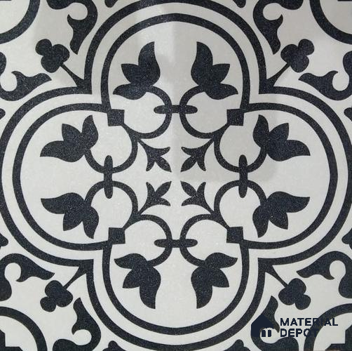 TL 04164 Berlin Black 300 x 300 mm Sugar Matte Finish Moroccan Ceramic Wall & Floor Tile - 9 mm | Please Expect a Slight Variation of Pattern