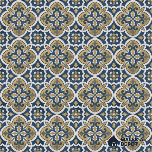 TL 04202 Maura Blue 300 x 300 mm Sugar Matte Finish Moroccan Look Vitrified Wall & Floor Tile - 9 mm | Please Expect a Slight Variation of Pattern