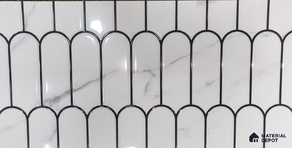 TL 05762 Satvario Chromatic HL 600x300 mm Glossy Finish Ceramic Wall Tile - 7 mm | Please Expect a Slight Variation of Pattern