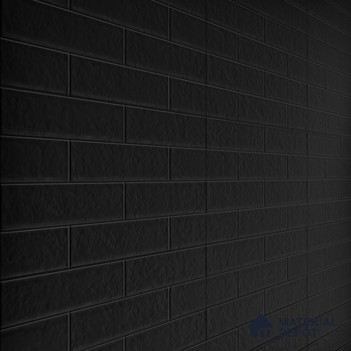 Faux Subway Wall Tile TL 04685 G Brick Solara Charcoal Black 2 ft x 1 ft Ceramic Matte Finish - 9 mm | Suitable For Kitchen, Bathroom Walls and Backsplashes | Please Expect a Slight Variation of Pattern