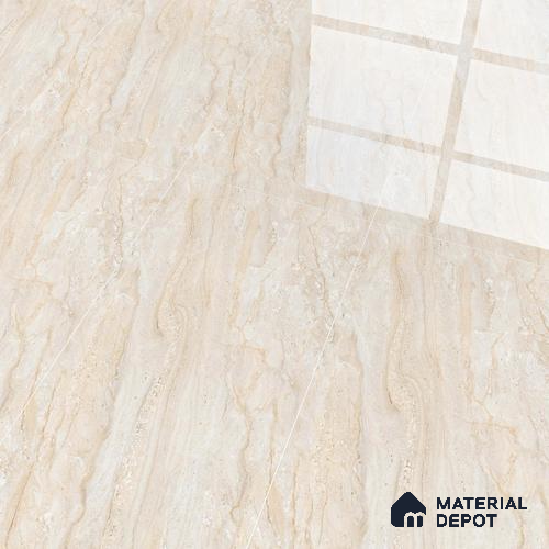 Budget Friendly Marble Floor & Wall Tile Value For Money TL 05594 Beige Sheltar 4 ft x 2 ft - Vitrified Glossy Finish -9 mm | 4 Random Design | Suitable for Living Room, Bedroom & Bathroom