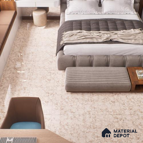 Marble Floor & Wall Tile | TL 05530 Smoke Wonder | 4 ft x 2 ft | Double Charged Glossy Finish Vitrified Tile - 9 mm | Suitable For Living Room, Bedroom, Kitchen
