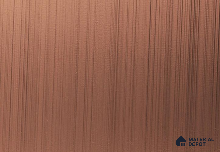 Stainless Steel T Profile Rose Gold Hairline Matte Finish Edgeline PM 00293 AD | 10 ft (3 mtr) x 8 mm x 0.6 mm | Adhesive Type Installation | Suitable for Floor & Walls