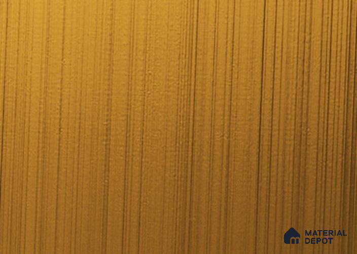 Stainless Steel U Profile Gold Hairline Matte Finish Edgeline PM 00294 G | 10 ft (3 mtr) x 12 mm x 0.6 mm | Adhesive Type Installation | Suitable for Floor & Walls
