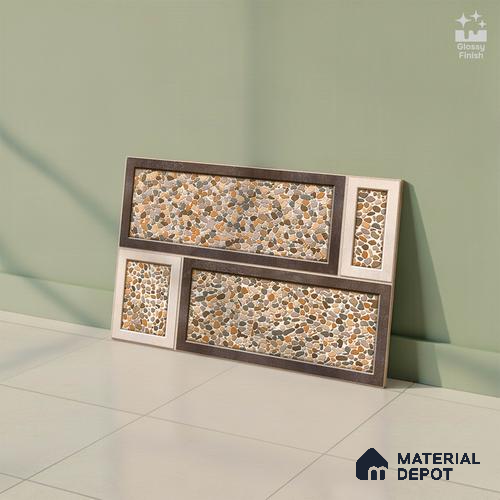 TL 05782 Stone Brown 450x300 mm Glossy Finish Ceramic Wall Tile - 7 mm