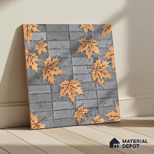 Stone Floor Tile TL 05766 Strada Slate Leaf 20 inch x 20 inch Vitrified Matte Finish - 12 mm | Suitable for Parking, Balcony, Courtyard, Patio, Terrace | Pattern Alignment May Vary | 2-3 mm Spacer is Mandatory