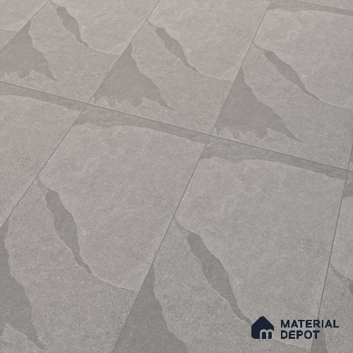Stone Floor & Wall Tile TL 07153 Forenza Grey 4 ft x 2 ft Matte Finish Vitrified Tile - 9 mm | 4 Random Design | Suitable For living Room, Bedroom, Bathroom