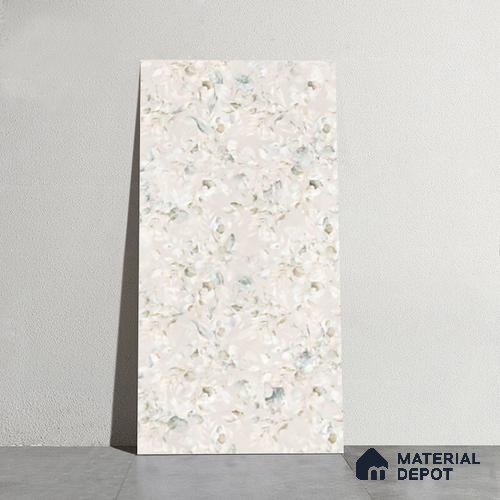 Tropical Wall Tile TL 07146 C Evolution White Decor 4 ft x 2 ft Matte Finish Vitrified Tile - 9 mm | 4 Random Design | Suitable For living Room, Bedroom, Bathroom