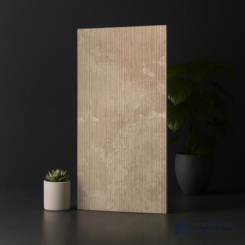 Stone Wall Tile TL 07085 D Liner Kemberg Natural 4 ft x 2 ft Matte Finish GVT Vitrified Tile - 9 mm | 4 Random Design | Suitable For living Room, Bedroom, Bathroom