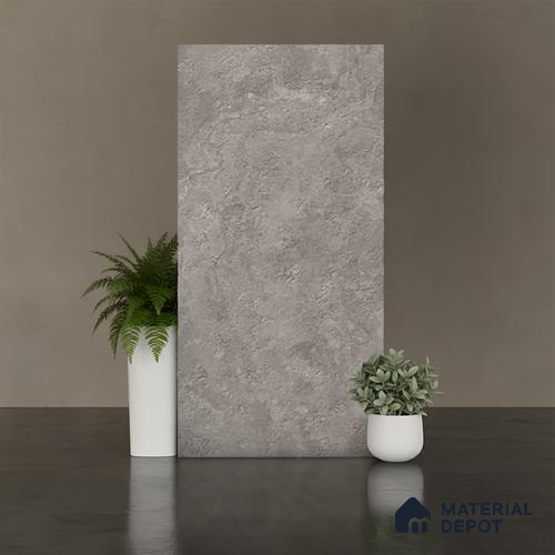 Stone Floor & Wall Tile TL 07085 E Unika Kemberg Gris 4 ft x 2 ft Matte Finish GVT Vitrified Tile - 9 mm | 4 Random Design | Suitable For living Room, Bedroom, Bathroom