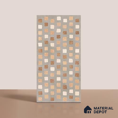 Stone Wall & Floor Tile TL 07089 C Capsule Malaga Sand 4 ft x 2 ft Matte Finish Vitrified Tile - 9 mm | 4 Random Design | Suitable For living Room, Bedroom, Bathroom