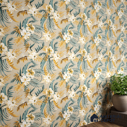 Floral Wall Tile TL 07159 Malaga Sand Decor 4 ft x 2 ft Matte Finish Vitrified Tile - 9 mm | 4 Random Design | Suitable For living Room, Bedroom, Bathroom | Image 5