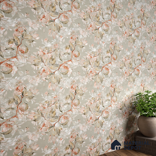 Floral Wall Tile TL 07156 Evolution Pista Decor 4 ft x 2 ft Matte Finish Vitrified Tile - 9 mm | 4 Random Design | Suitable For Living Room, Bedroom, Bathroom