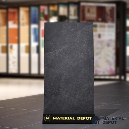 Stone Floor & Wall Tile TL 07083 Canberra Nero 4 ft x 2 ft Matte Finish Vitrified Tile - 9 mm | 4 Random Design | Suitable For living Room, Bedroom, Bathroom