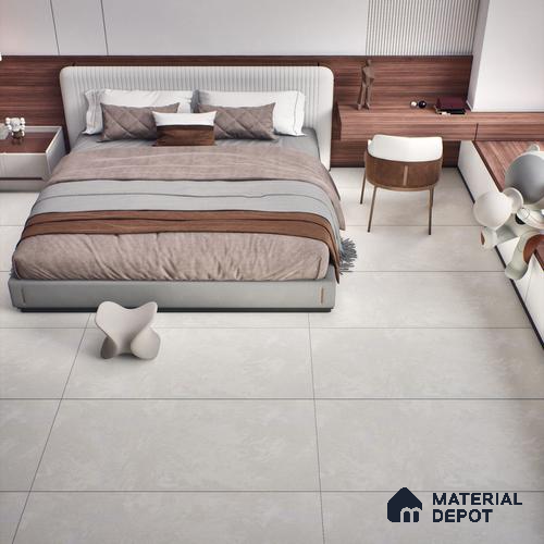 Grey Stone Floor & Wall Tile TL 06703 E Gravier Silken Stream 2 ft x 4 ft Vitrified Carving Matte Finish - 9 mm | 4 Random Design | Suitable for Living Room, Bedroom, Bathroom