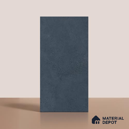 Blue Stone Floor & Wall Tile TL 06738 C Gravier Indigo Concrete 4 ft x 2 ft Vitrified Carving Matte Finish - 9 mm | 8 Random Design | Suitable for Living Room, Bedroom, Bathroom