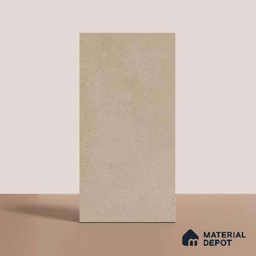Beige Stone Floor & Wall Tile TL 06738 K Gravier Solarstone Concrete 4 ft x 2 ft Vitrified Carving Matte Finish - 9 mm | 8 Random Design | Suitable for Living Room, Bedroom, Bathroom