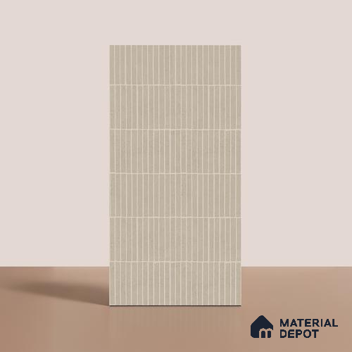 Beige Highlighter Wall Tile TL 06738 L Gravier Solarstone Concrete Etch 4 ft x 2 ft Vitrified Carving Matte Finish - 9 mm | Suitable for Living Room, Bedroom, Bathroom