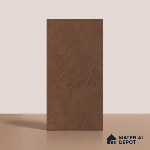Brown Stone Floor & Wall Tile TL 06738 M Gravier Emberstone Concrete 4 ft x 2 ft Vitrified Carving Matte Finish - 9 mm | 8 Random Design | Suitable for Living Room, Bedroom, Bathroom