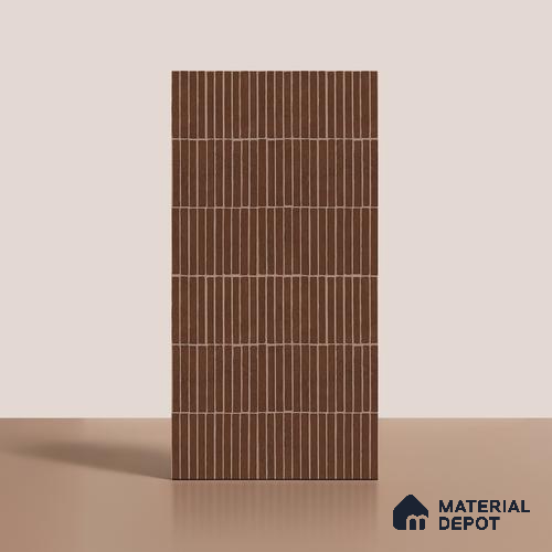 Brown Highlighter Wall Tile TL 06738 N Gravier Emberstone Concrete Etch 4 ft x 2 ft Vitrified Carving Matte Finish - 9 mm | Suitable for Living Room, Bedroom, Bathroom