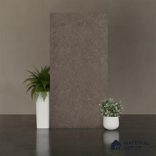 Brown Stone Floor & Wall Tile TL 10307 Thar Wood 4 ft x 2 ft Vitrified Carving Matte Finish - 9 mm