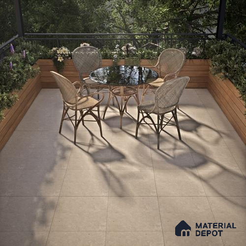 Budget Friendly Stone Look Value for Money Parking Pebble Floor Tile 16 x 16 inch | TL 06248 B | Vitrified Matte Finish Tile - 12 mm | Perfect For Parking,Outdoor,Balcony & Terrace | Pattern Alignment May Vary | 2-3 mm Spacer is Mandatory