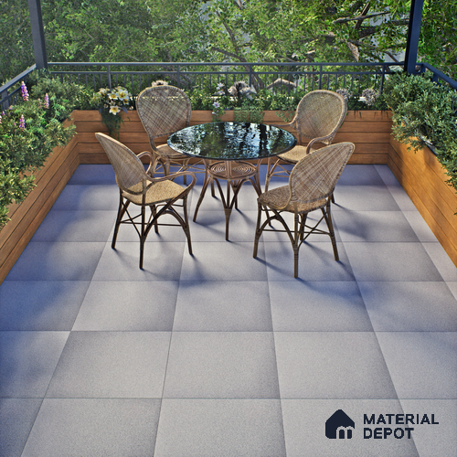 Cement Look Parking Floor Tile TL 06317 F Lumis 2 ft x 2 ft Full Body Vitrified Matte Finish - 16 mm | Suitable for Heavy Duty Parking, Terrace & Balcony