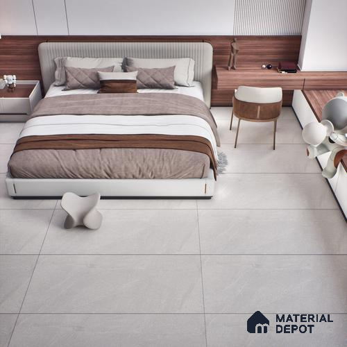 Stone Look Wall & Floor Tile TL 06656 C Artica Silver 4 ft x 2 ft Full Body Vitrified Matte Finish - 9 mm | 6 Random Design | Suitable For Living Room, Bedroom, Bathroom