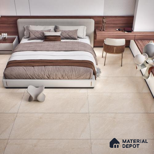 Stone Look Wall & Floor Tile TL 06656 Artica Ivory 4 ft x 2 ft Full Body Vitrified Matte Finish - 9 mm | 6 Random Design | Suitable For Living Room, Bedroom, Bathroom
