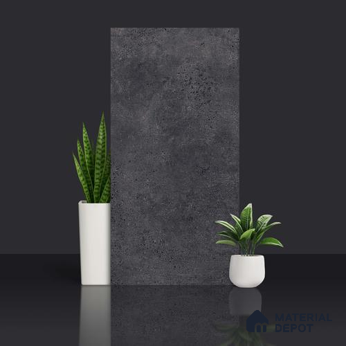 Stone Look Wall & Floor Tile TL 06657 D Riga Coal 4 ft x 2 ft Full Body Vitrified Matte Finish - 9 mm | 6 Random Design | Suitable For Living Room, Bedroom, Bathroom
