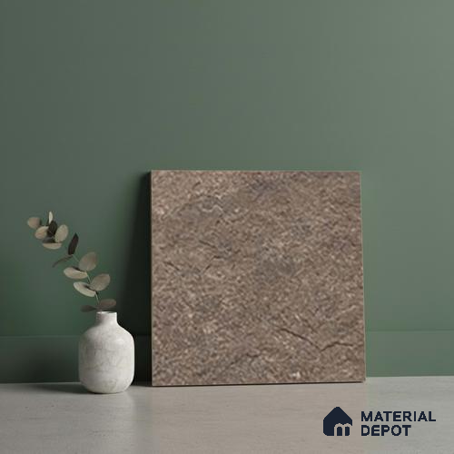 Stone Floor Tile TL 06023 AH Evoque Brown 11.8 inch x11.8 inch Anti Skid Tiles Vitrified Matte Slate Punch Finish - 12 mm | 16 Random Design  Ideal For Parking, Outdoor, Balcony