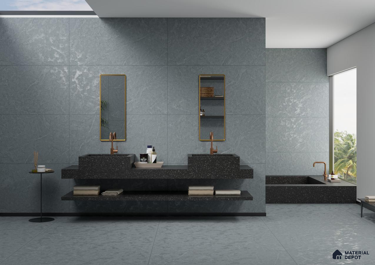 Slate Blue Serenity: A Modern Oasis | Material Depot