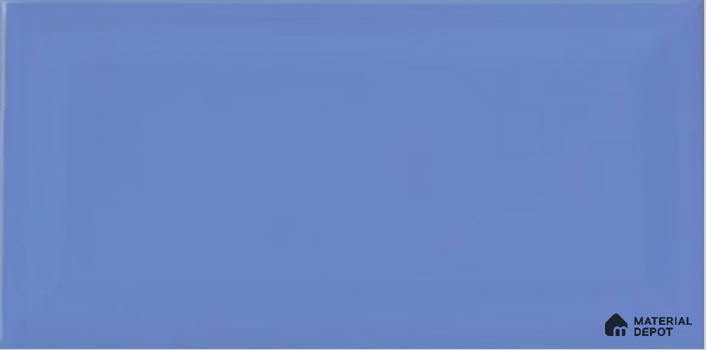 TL 00005 I 8x4 inches Al Blue Bevelled Glossy Finish Ceramic Wall Tile - 7 mm