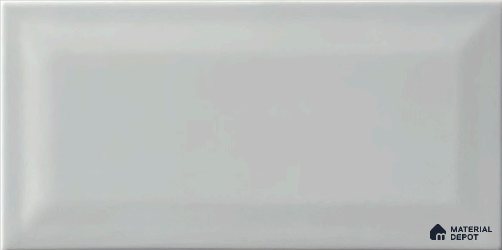 TL 00005 F 8x4 inches Cool Grey Bevelled Glossy Finish Ceramic Wall Tile - 7 mm