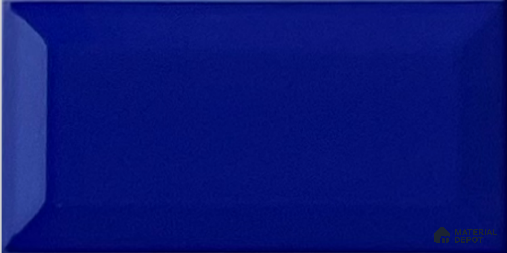 TL 00005 J 8x4 inches P Blue Bevelled Glossy Finish Ceramic Wall Tile - 7 mm