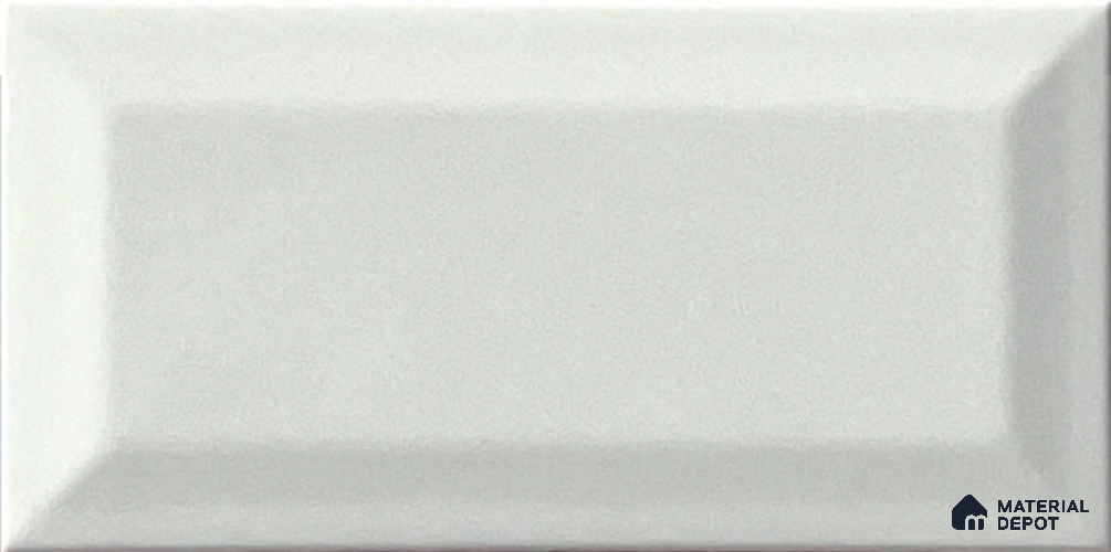 TL 00005 A 8x4 inches White Bevelled Glossy Finish Ceramic Wall Tile - 7 mm