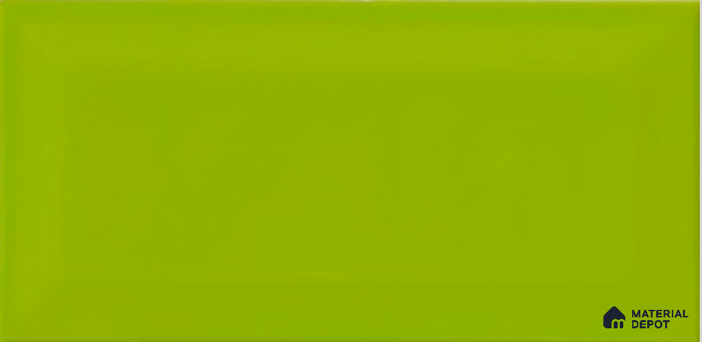 TL 00006 C 8x4 inches Parrot Green Bevelled Glossy Finish Ceramic Wall Tile - 7 mm