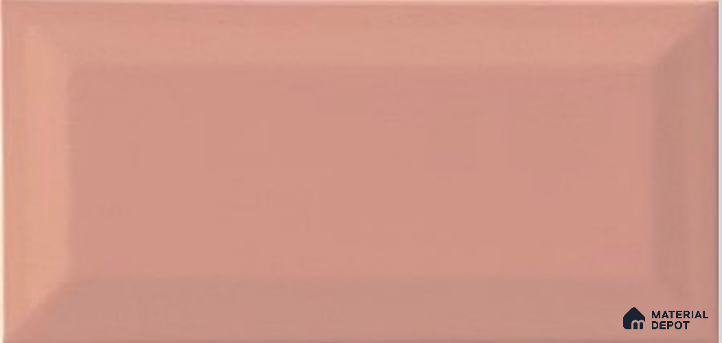 TL 00006 I 8x4 inches Pink Bevelled Glossy Finish Ceramic Wall Tile - 7 mm